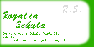 rozalia sekula business card